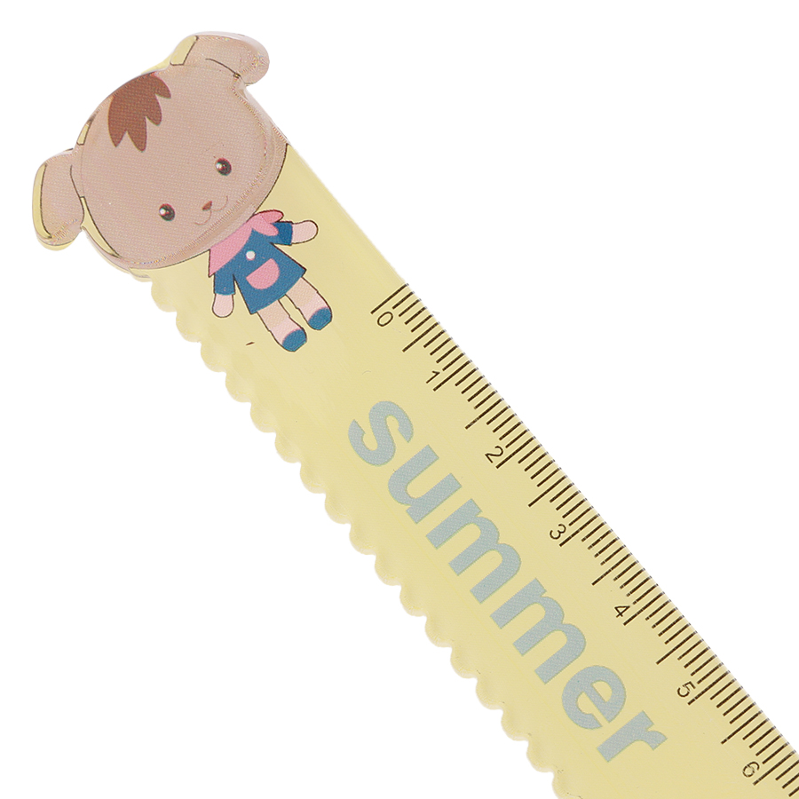 Thước Kẻ Nhựa 15cm Có Răng Cưa - Summer