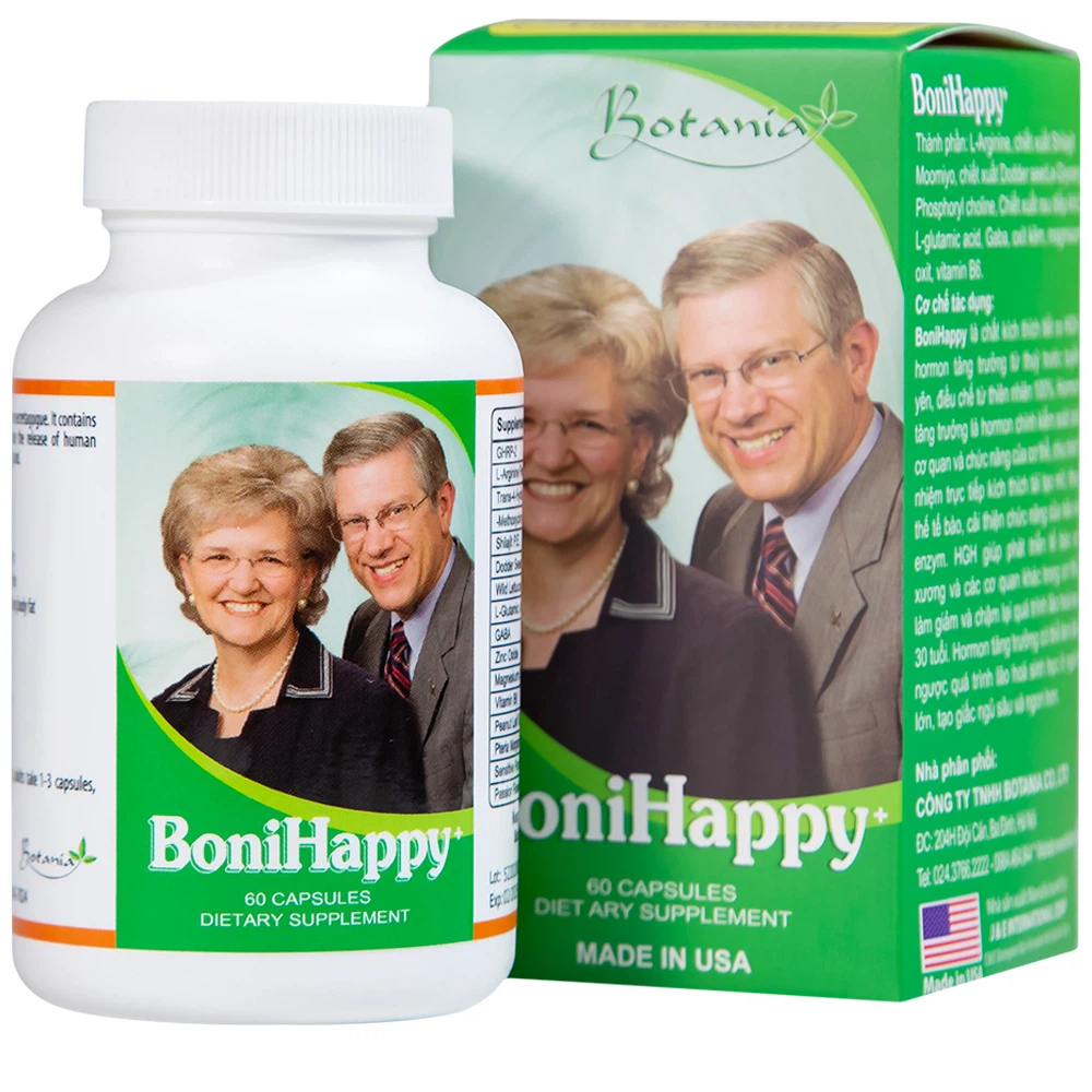 Viên Uống BoniHappy+ BOTANIA - Made In USA - Giúp Ngủ Ngon, Tạo Giấc Ngủ Sâu Và Tự Nhiên, Hỗ Trợ Cải Thiện Trí Nhớ Và Phục Hồi Sức Khỏe