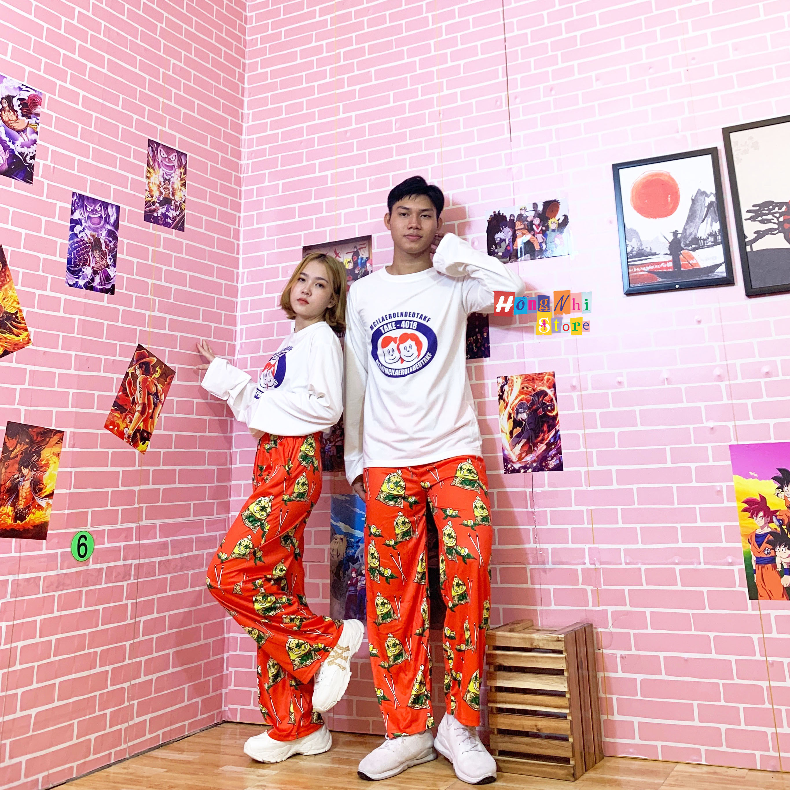 Quần Hoạt Hình Dài Ống Rộng Cartoon Pant V2 Oversize Ulzzang Unisex - MM