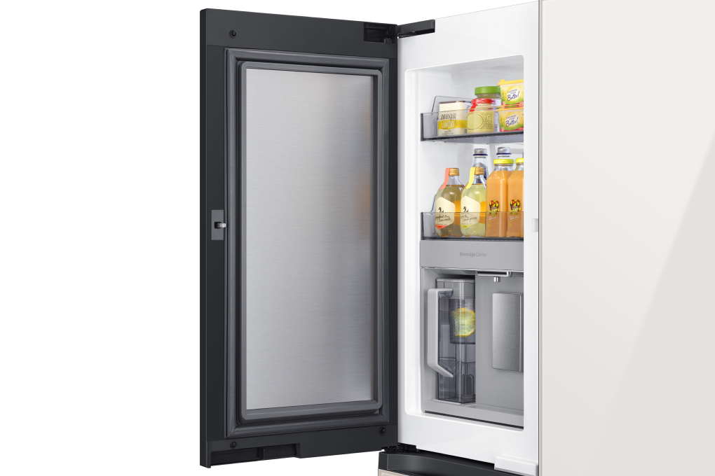 Tủ Lạnh Samsung Bespoke 4 Cửa với Beverage Center™ 648L màu Trắng Thạch Anh/Nâu Be RF59CB66F8S/SV - Hàng chính hãng