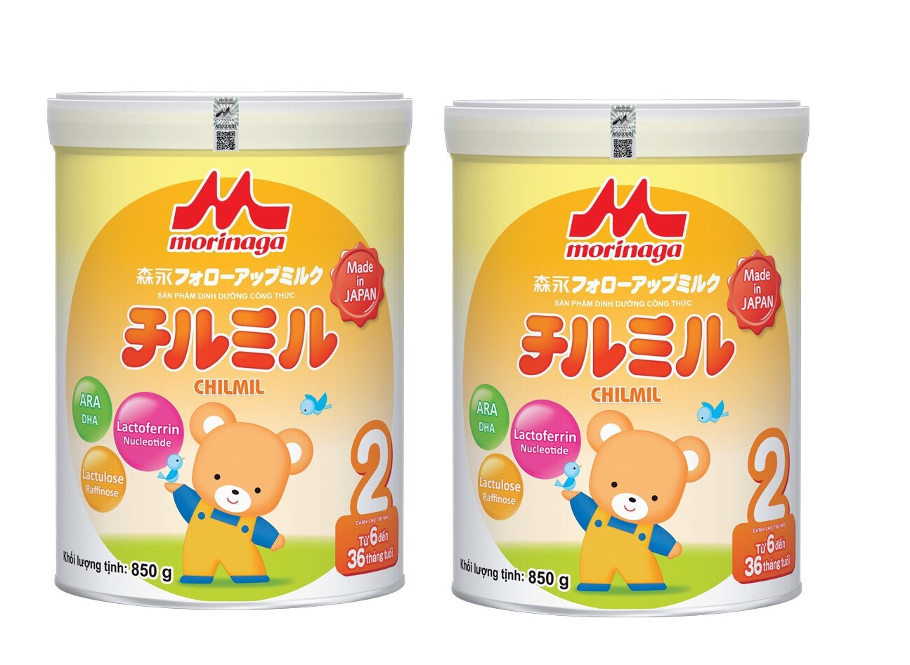 Combo Sữa Morinaga Số 2 Chilmil (850g) và thú bông rút nhạc