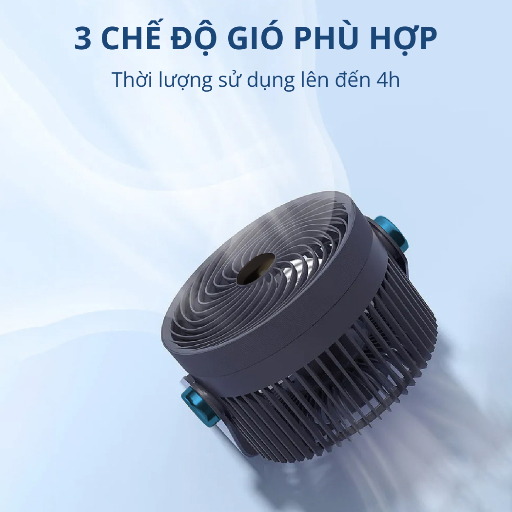 Quạt tích điện 4000mAH Kachi MK372 - hàng chính hãng