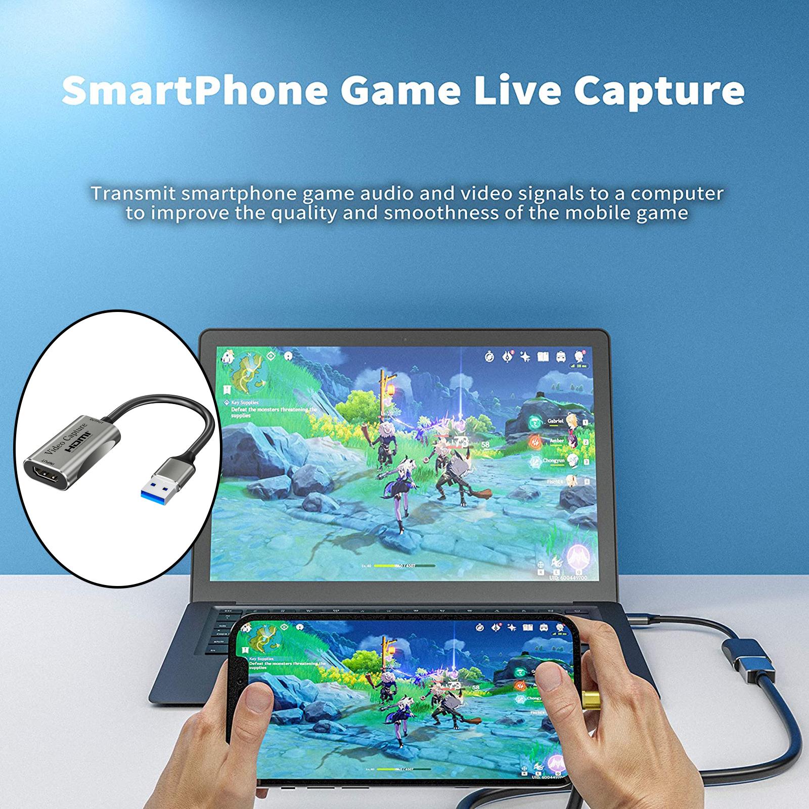 1080P 4K HDMI to USB 3.0 Video Capture Card Game Audio Live Streaming