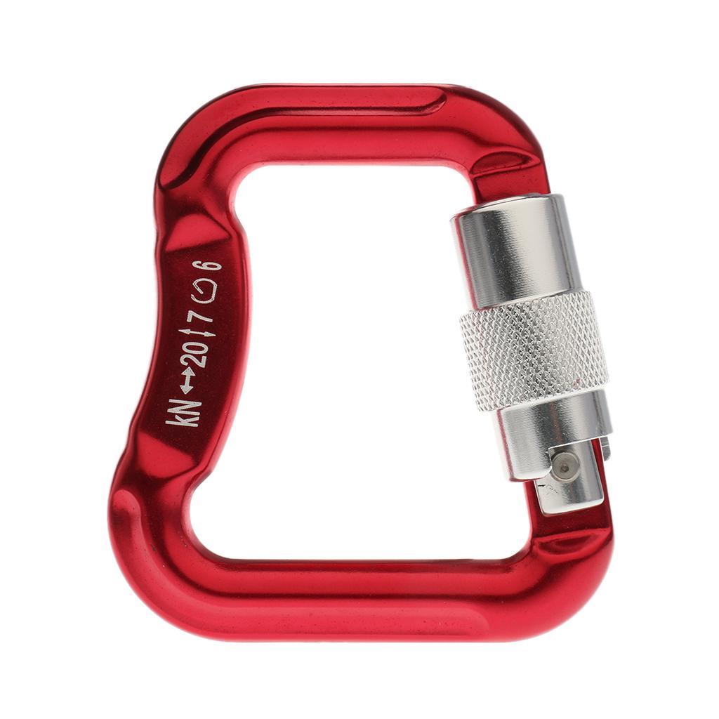 2 Pieces/Set 20KN Aluminum Alloy Paragliding Paraglider Caribiners - Red