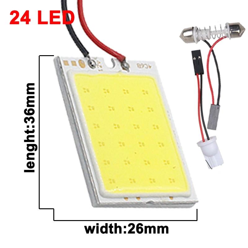 1 Đèn Led Nội Thất Xe Hơi Ánh Sáng Trắng 5w5 T10 W5W Cob 31mm 36mm 69mm 42mm 12v