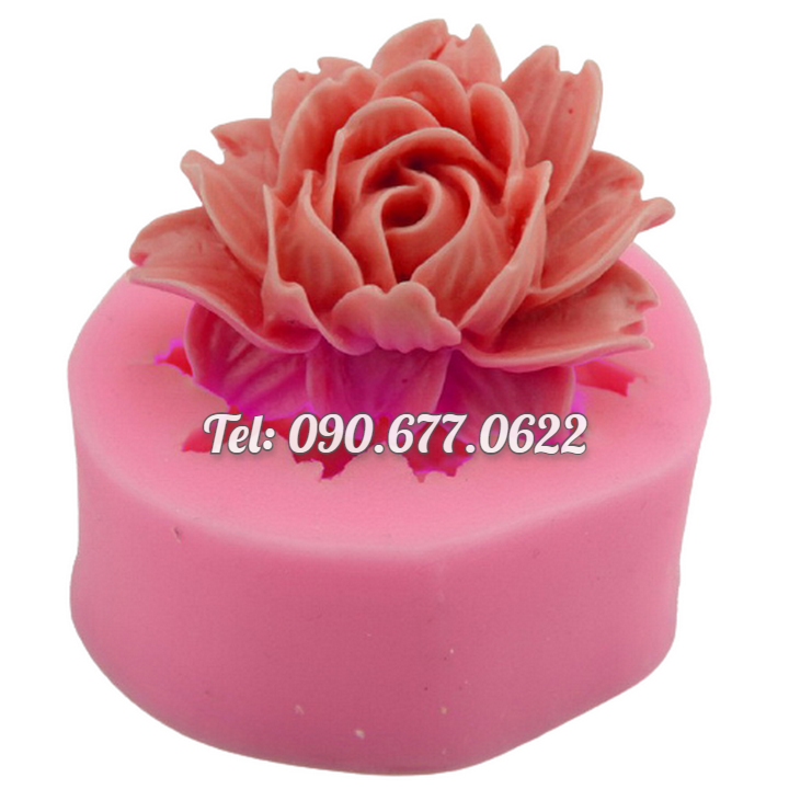 Khuôn silicone làm rau câu hoa hồng xéo - Mã số 1488