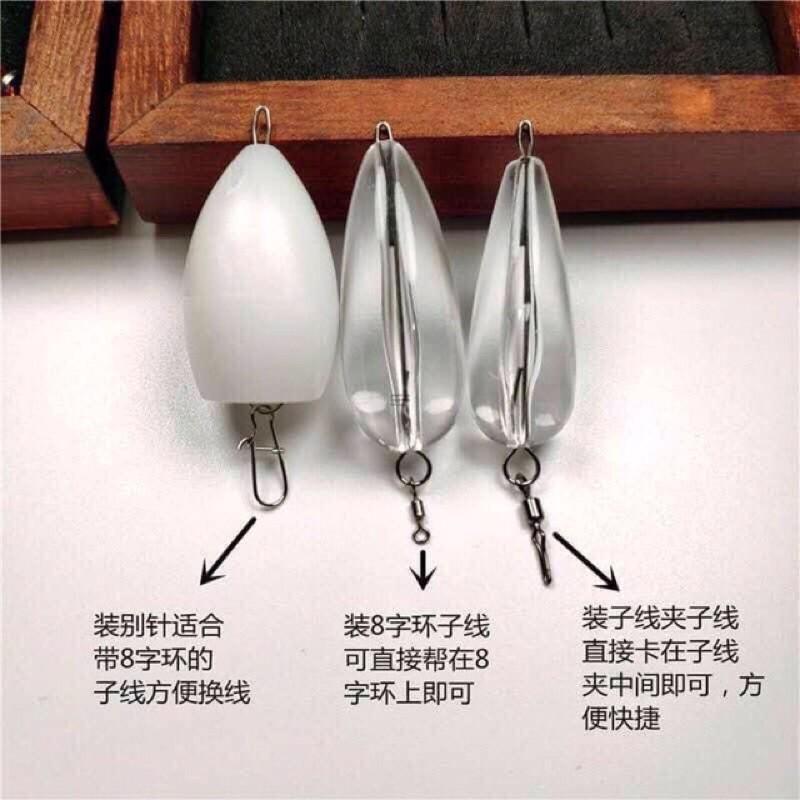 Combo 10 hạt hỗ trợ ném xa cho câu lure với các con mồi nhẹ
