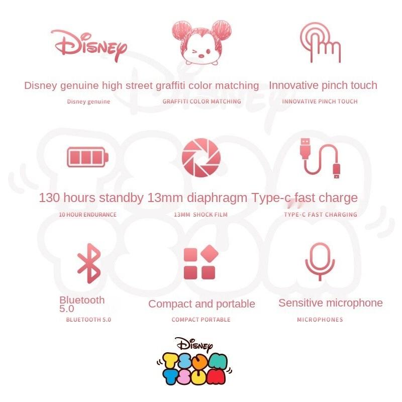 Tai Nghe Bluetooth Không Dây Chống ồn Blutooth Chơi Chơi Game Tai Nghe Pro Disney Mickey Mouse Gấu Dâu TWS