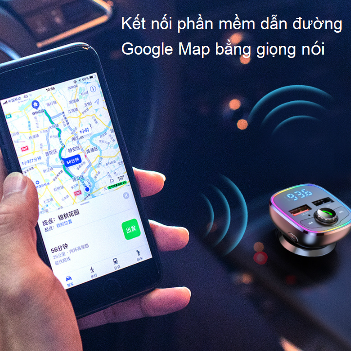 Tẩu nghe nhạc ô tô Hyundai M36 QC3.0 Kết nối bluetooth - HÀNG NHẬP KHẨU