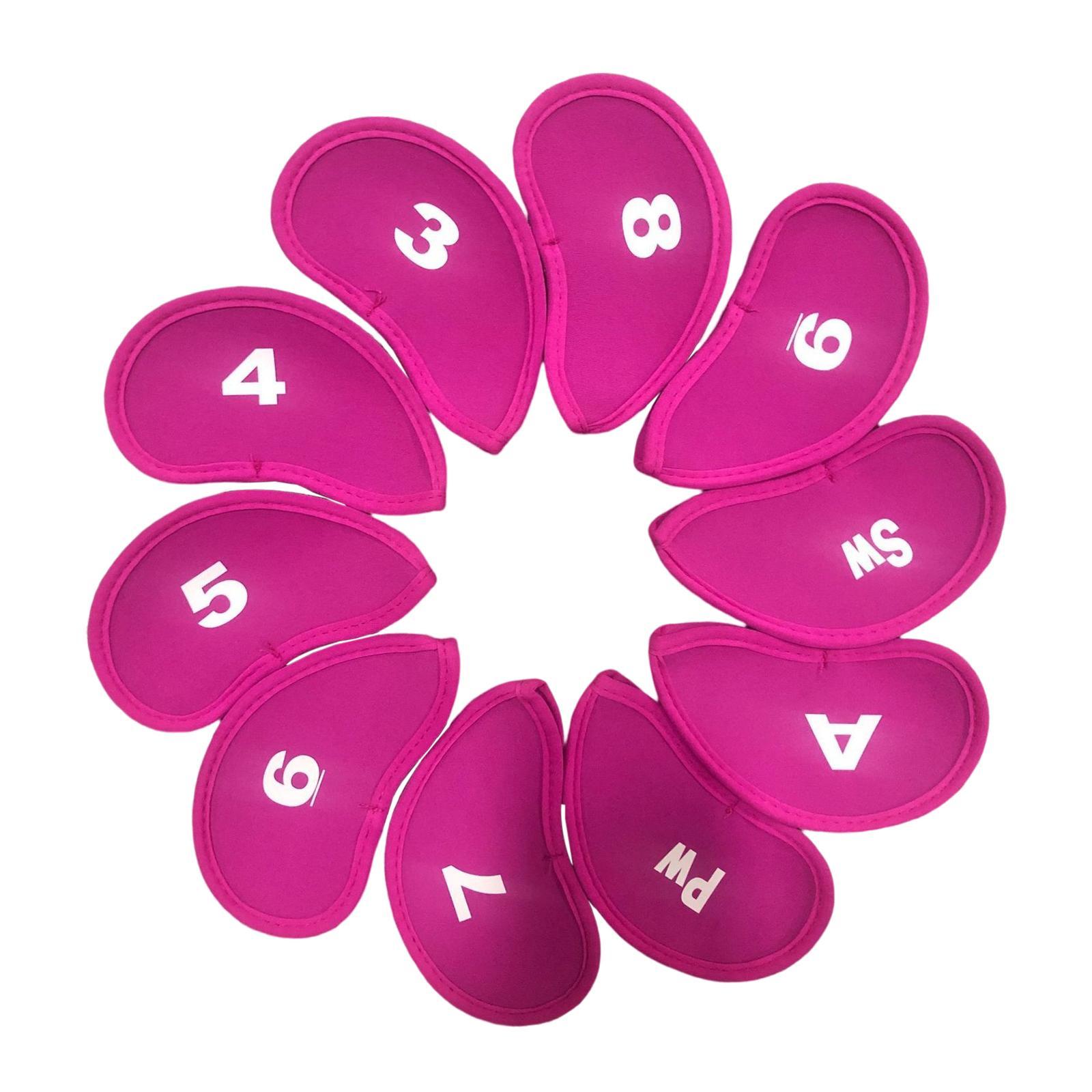 10 Pieces Golf Club Iron Headcover Set Protection Guard Guard Protective