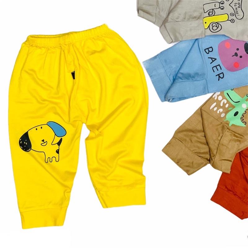 Quần dài cho bé trai bé gái LYBABY quần chục chất thun lạnh mềm mát QCD07