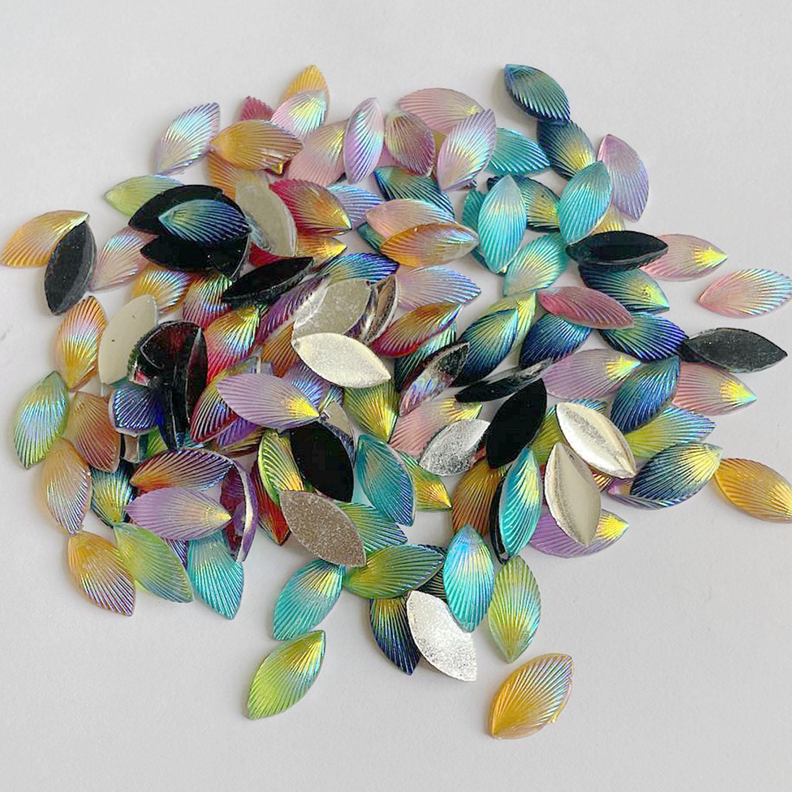 200 Pcs Mixed Colors Rhinestone Stained Glass for Art Flowerpots Decoration