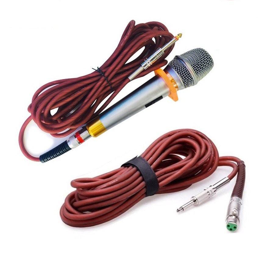 Dây Micro Karaoke dài 8M Shuboss cáp canon cái XLR ra đầu 6 ly đực 6.5mm dây chống tạp âm nhiễu cực tốt cho dàn Karaoke