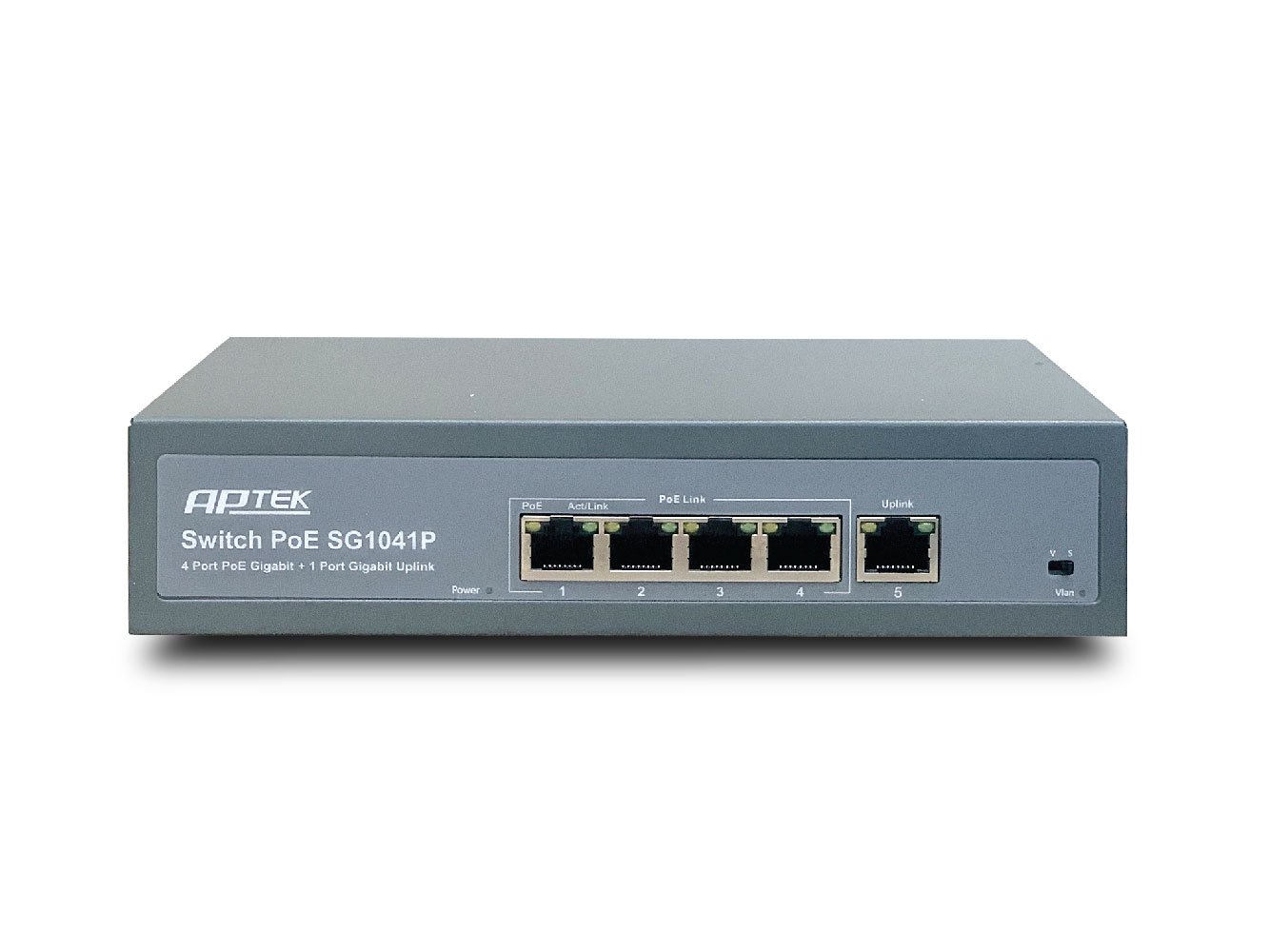 Switch APTEK SG1041P 4 port POE Gigabit - Hàng chính hãng