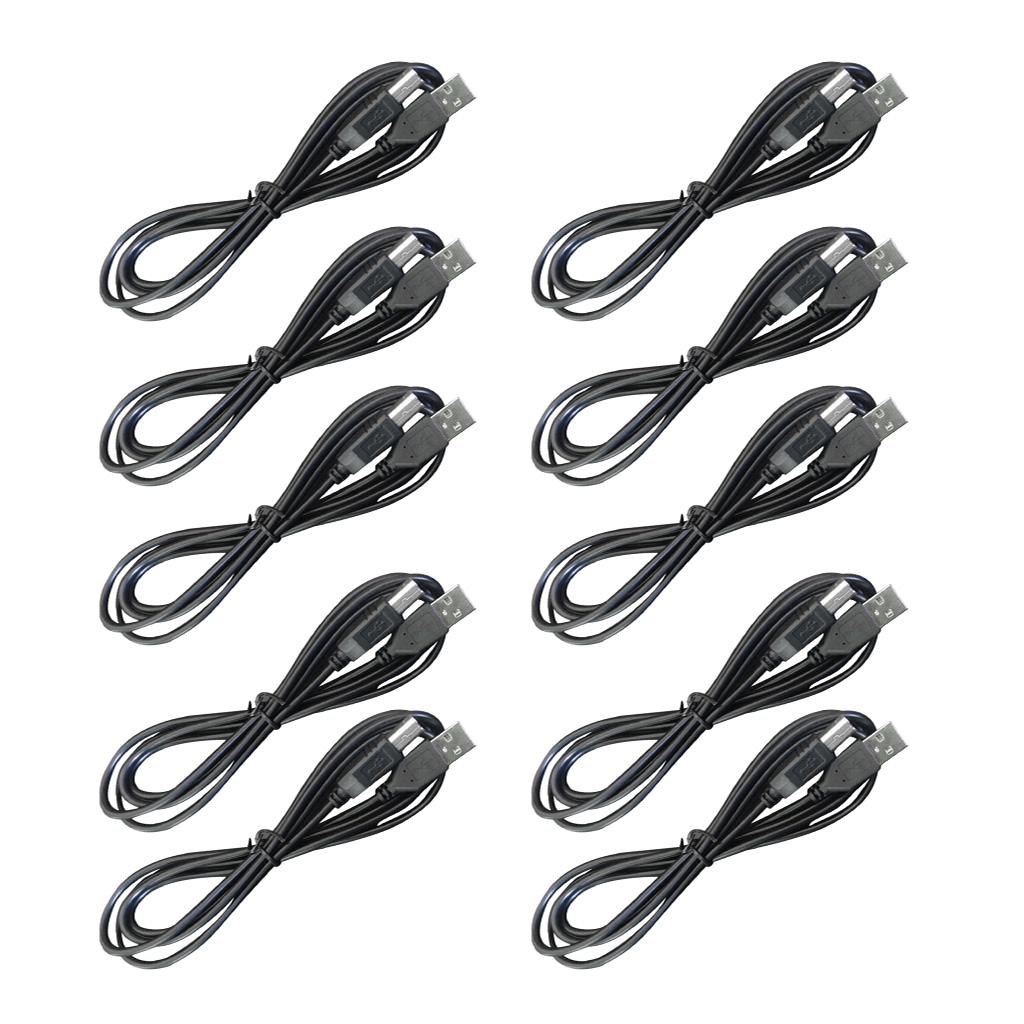 10 Pieces USB 2.0 Printer Scanner Cable USB Type A Male to B Male