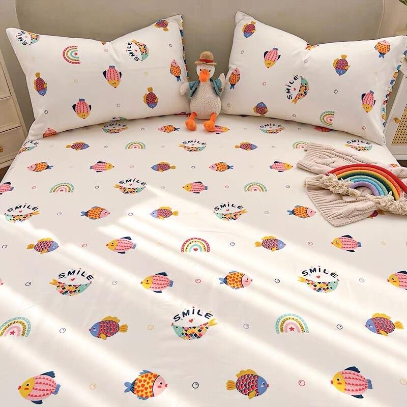 Ga Gối 100% Cotton Hàng Nhập khẩu Cao Cấp 3 Món Mẫu Bé Trai