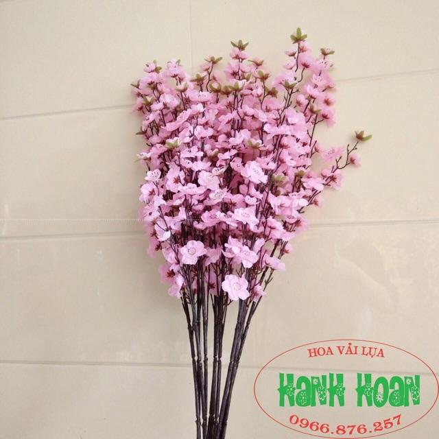Combo 10 cành hoa anh đào- hoa vải lụa