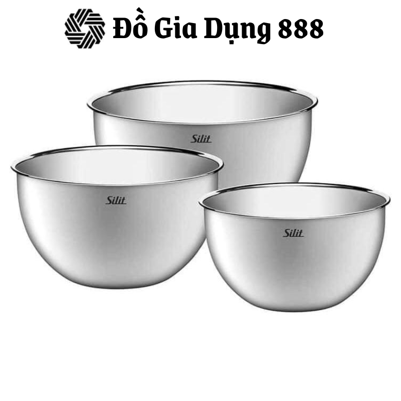 Set Âu Trộn Salad Silit, Chất Liệu Thép Không Gỉ, Có Thể dùng Trên Bếp, Lò Nướng, An Toàn Với Máy Rửa Bát, Nhập Đức