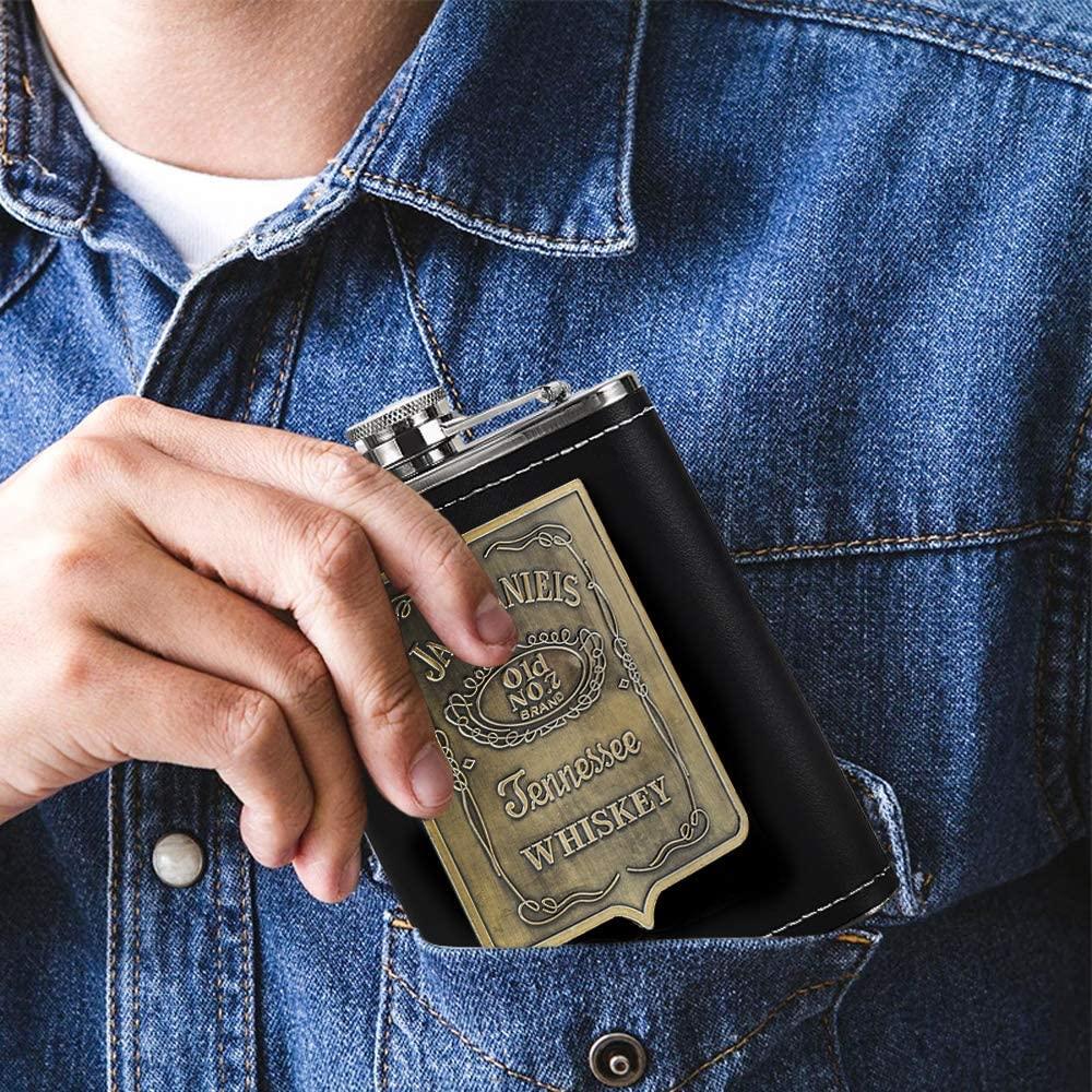 Bình rượu inox 7oz, bình rượu inox tinh xảo