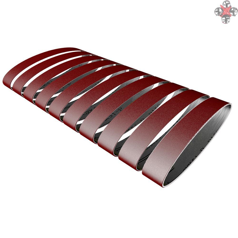 Set 10 Dây Đai Chà Nhám 60-1000 Grit Thay Thế Cho Máy Mài