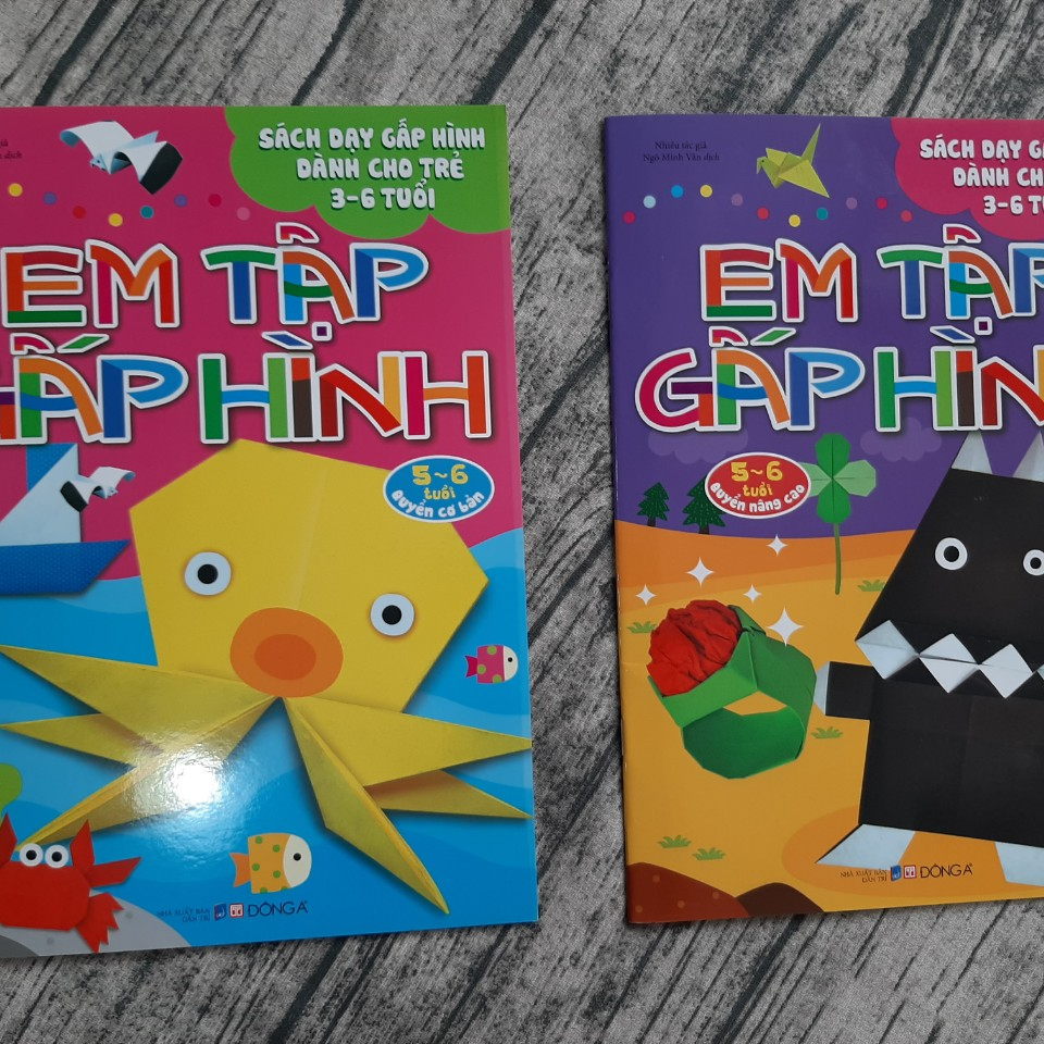 Combo 6 cuốn: Em tập gấp hình cho bé từ 3 đến 6 tuổi