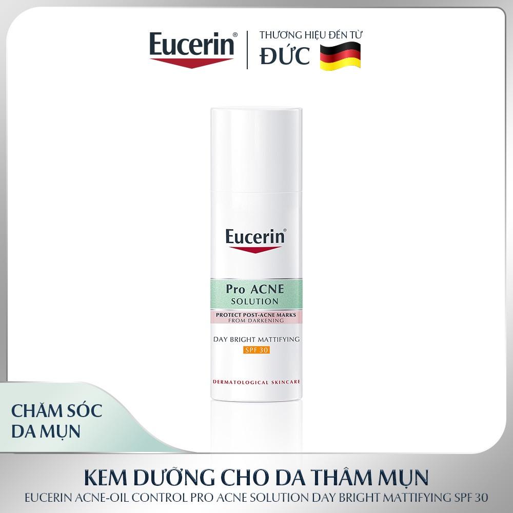 Kem Dưỡng Sáng Da Ban Ngày Cho Da Nhờn Mụn Eucerin Pro Acne Day Bright Mattifying SPF30 50ml