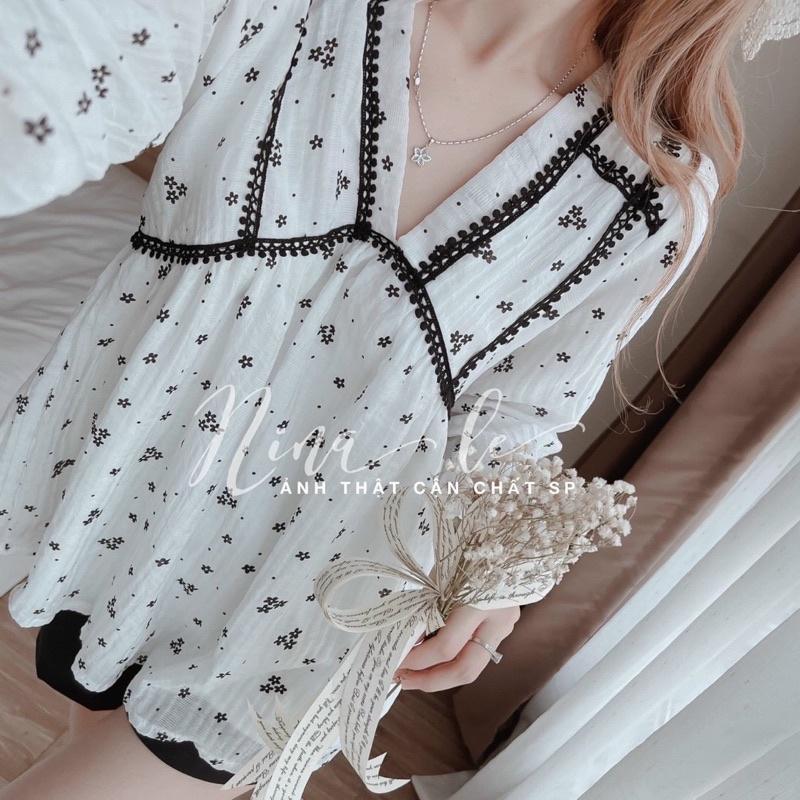 Set Áo Bbd Hoạ Tiết Hoa Kèm Short Đen (Xả Kho Kèm Ảnh Thật 100%)