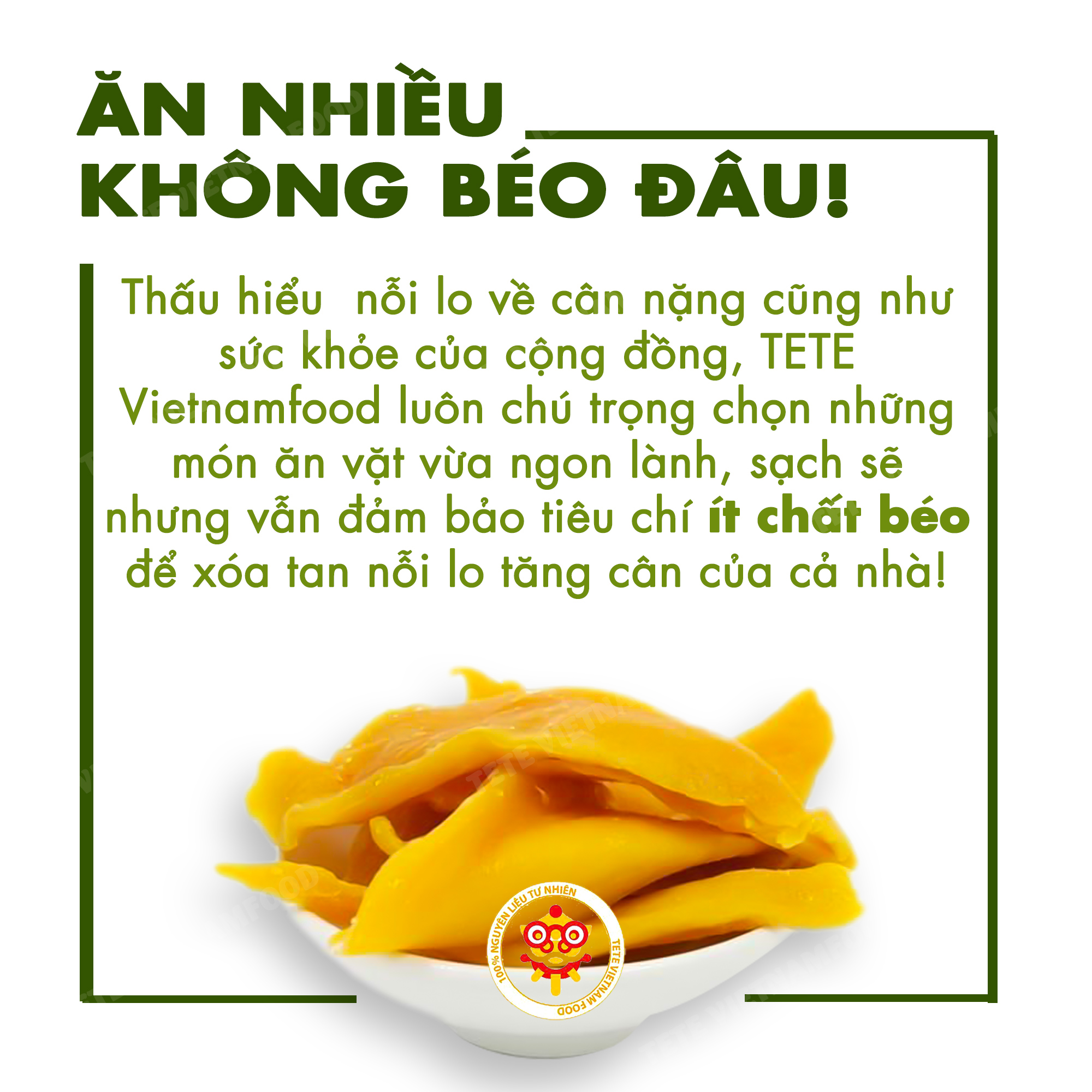 Xoài Sấy Dẽo TETE Food 500 gram