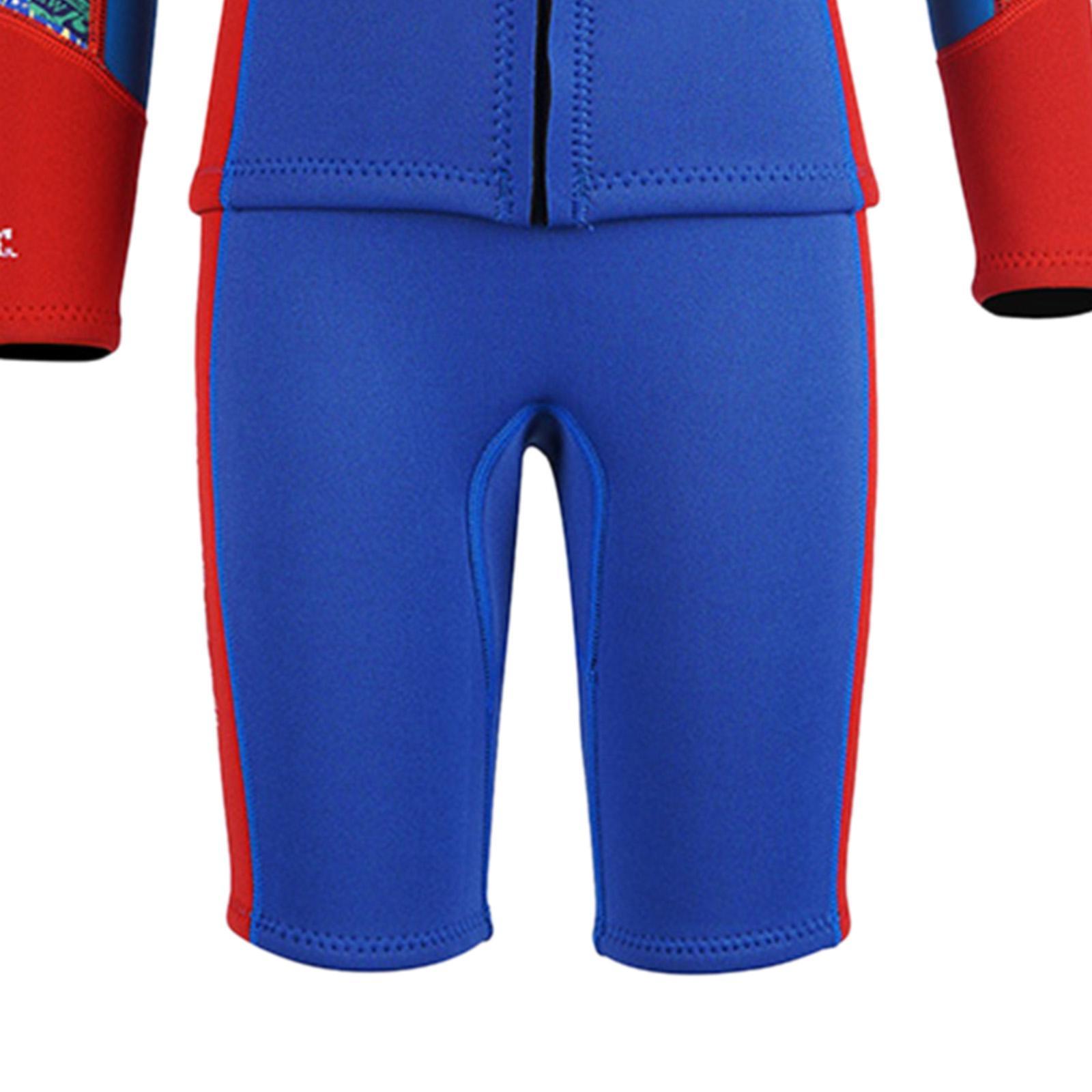 Split Wetsuit Kids Long Sleeve Wet Suit for Water Sports Canoeing Snorkeling