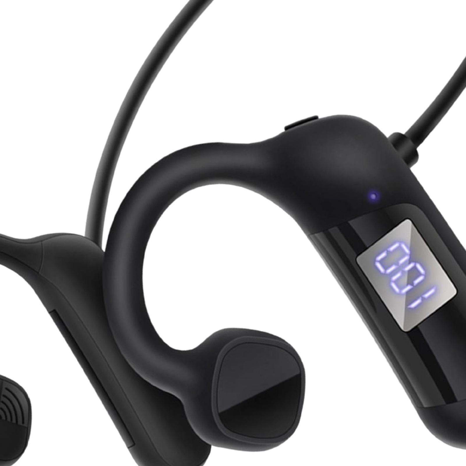 Air Conduction Headphones 5.3 Sweat Proof for Cycling Fitness Black
