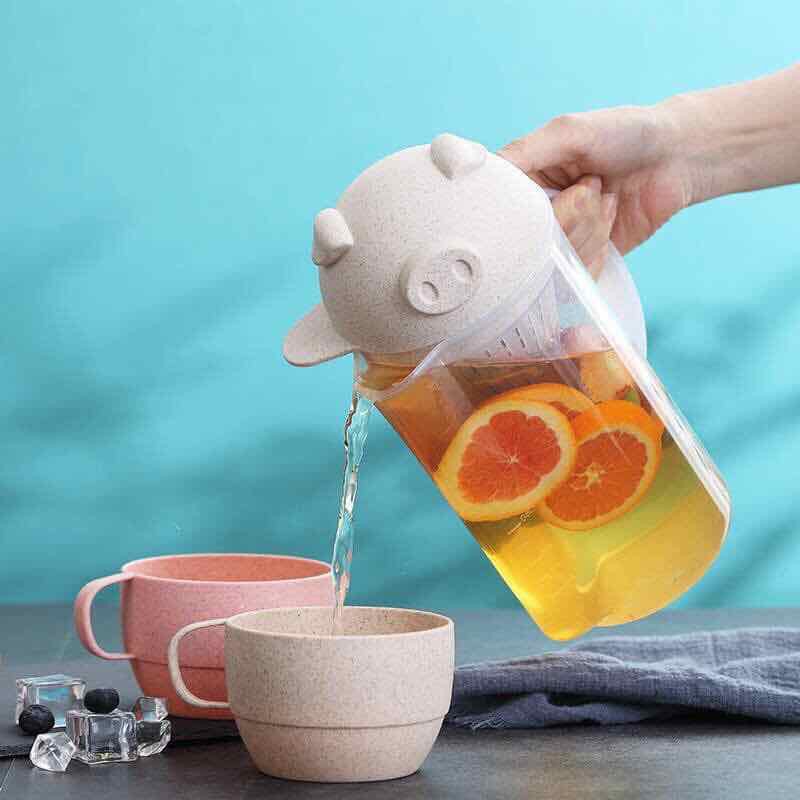 BỘ BÌNH NƯỚC KÈM 4 CỐC NHỰA LÚA MẠCH