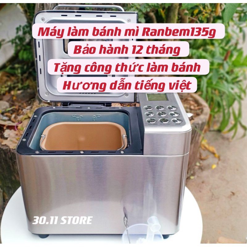 Máy làm bánh mì tự động FTAKY tại nhà quá dễ và nhanh chóng, có 3 cỡ bánh với 25 chức năng  - HÀNG CHÍNH HÃNG