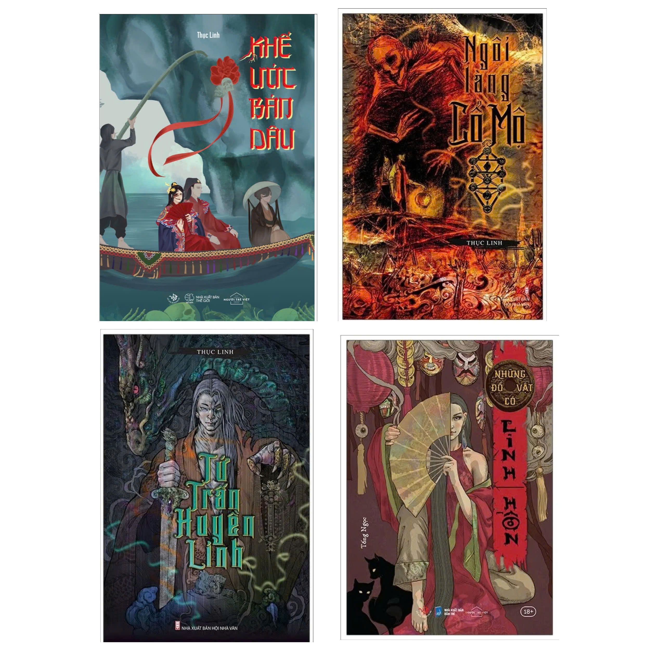 Combo 4 Cuốn Kinh Dị Việt Nam: Bóng Trăng Trắng Ngà + Khế Ước Bán Dâu + Tứ Trấn Huyền Linh + Ngôi Làng Cổ Mộ (Tái Bản)