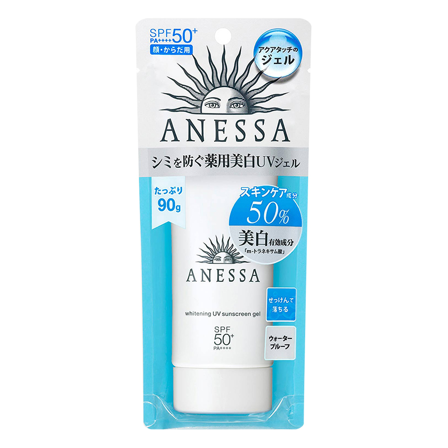 Kem chống nắng dưỡng trắng Anessa Whitening UV Sunscreen Gel Spf 50+ Pa++++ (90g)