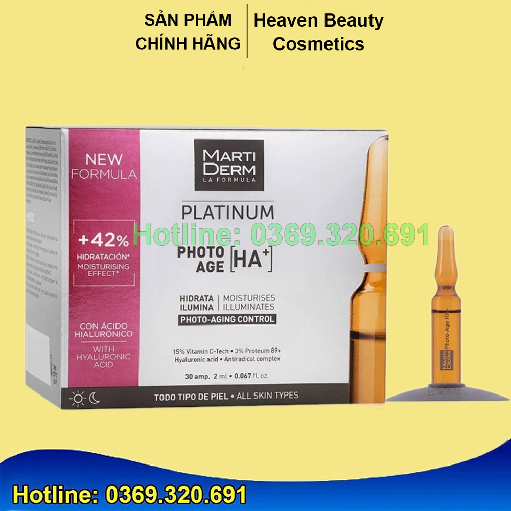 Tinh chất dưỡng ẩm, sáng da và chống lão hóa Martiderm Photo Age HA+ chứa 15% Vitamin C
