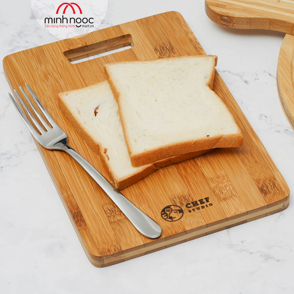 Hớt tre Chef Studio hình chữ nhật 26x18x1.5cm, MSP-CB24S. Cắt, thái rau củ, dùng decor món ăn, bày trí