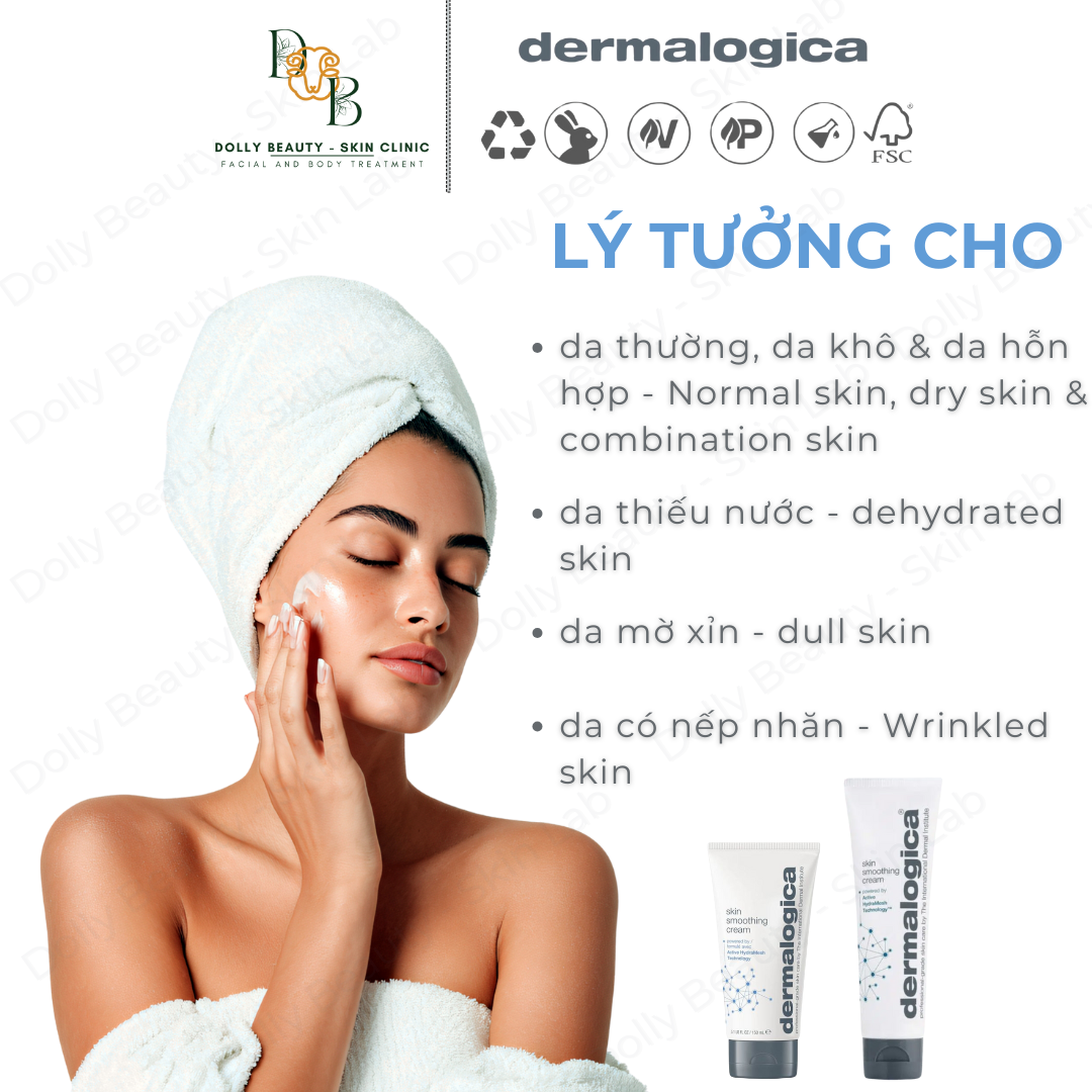 DERMALOGICA Kem dưỡng ẩm liên tục 48h SKIN SMOOTHING CREAM - Dolly Beauty