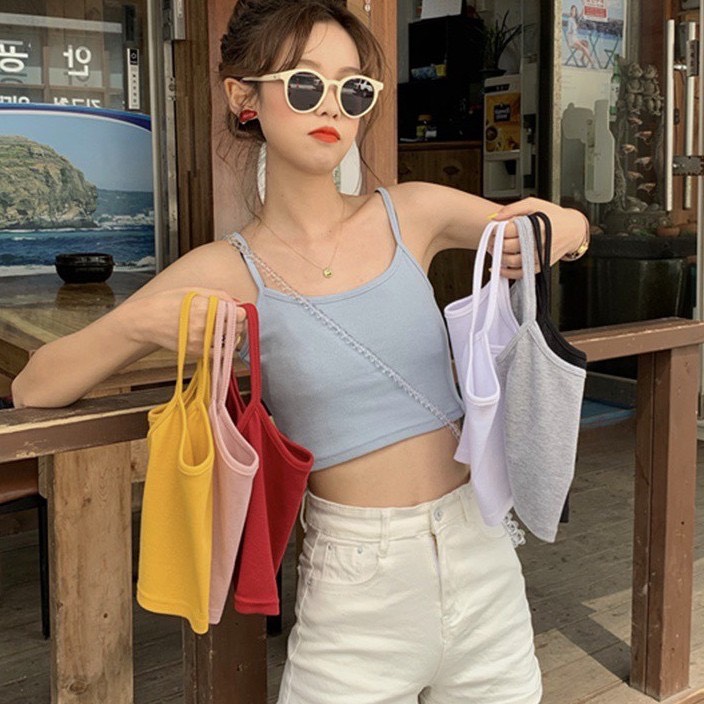 Áo Thun Hai Dây Nữ Croptop Korean Thời Trang