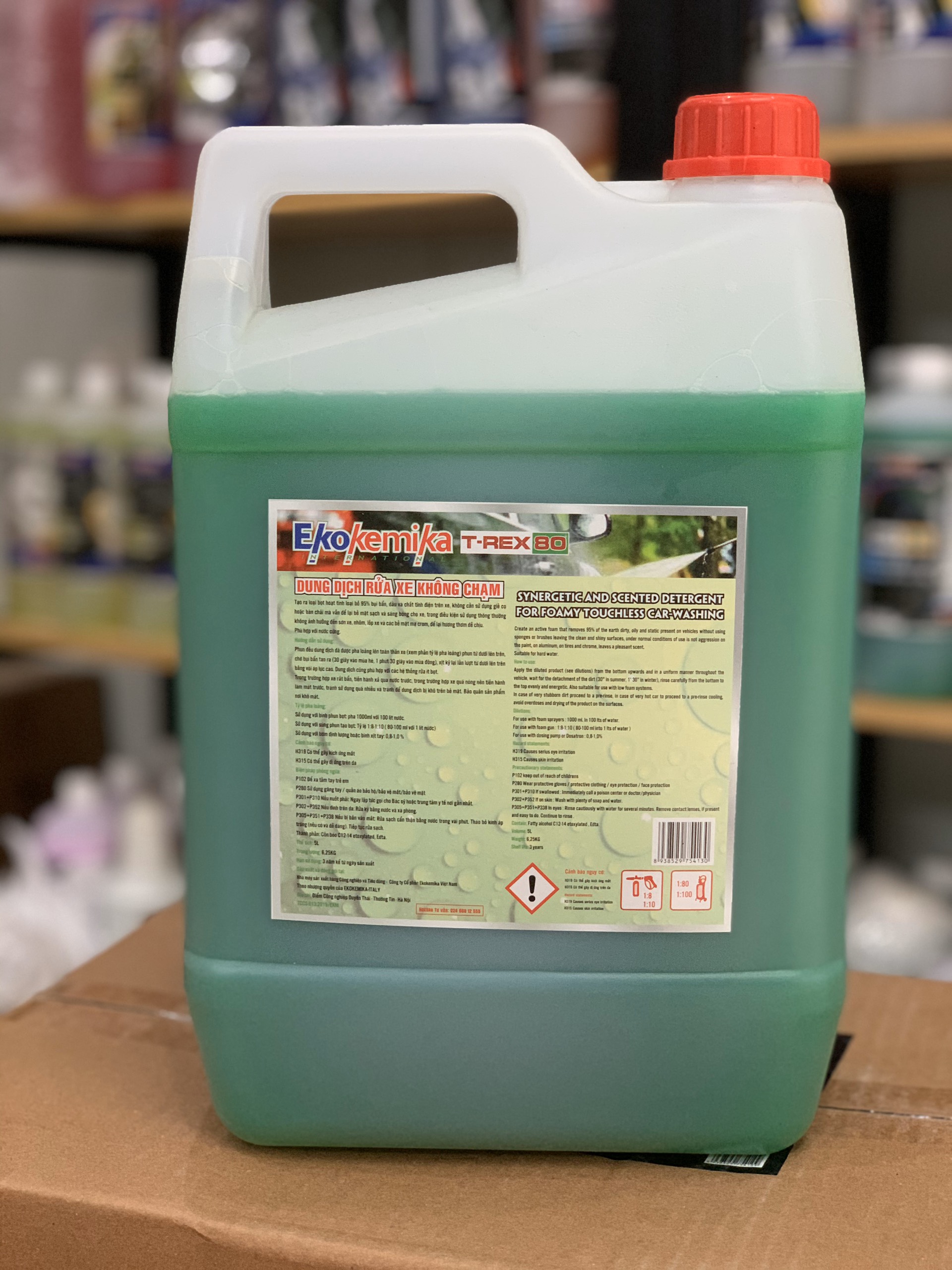 Nước Rửa Xe Không Chạm Đặc Biệt T-rex 80 Ekokemika (5L) - Hàng Chính Hãng