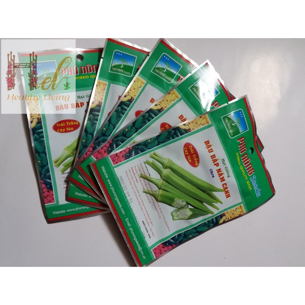 PN - Hạt giống Đậu Bắp 5 Cạnh Trái Trắng Cây Lùn - Trồng Rau Xanh Rau Sạch Bằng Đất Sạch, Mùn Dừa Và Phân Bón Hữu Cơ