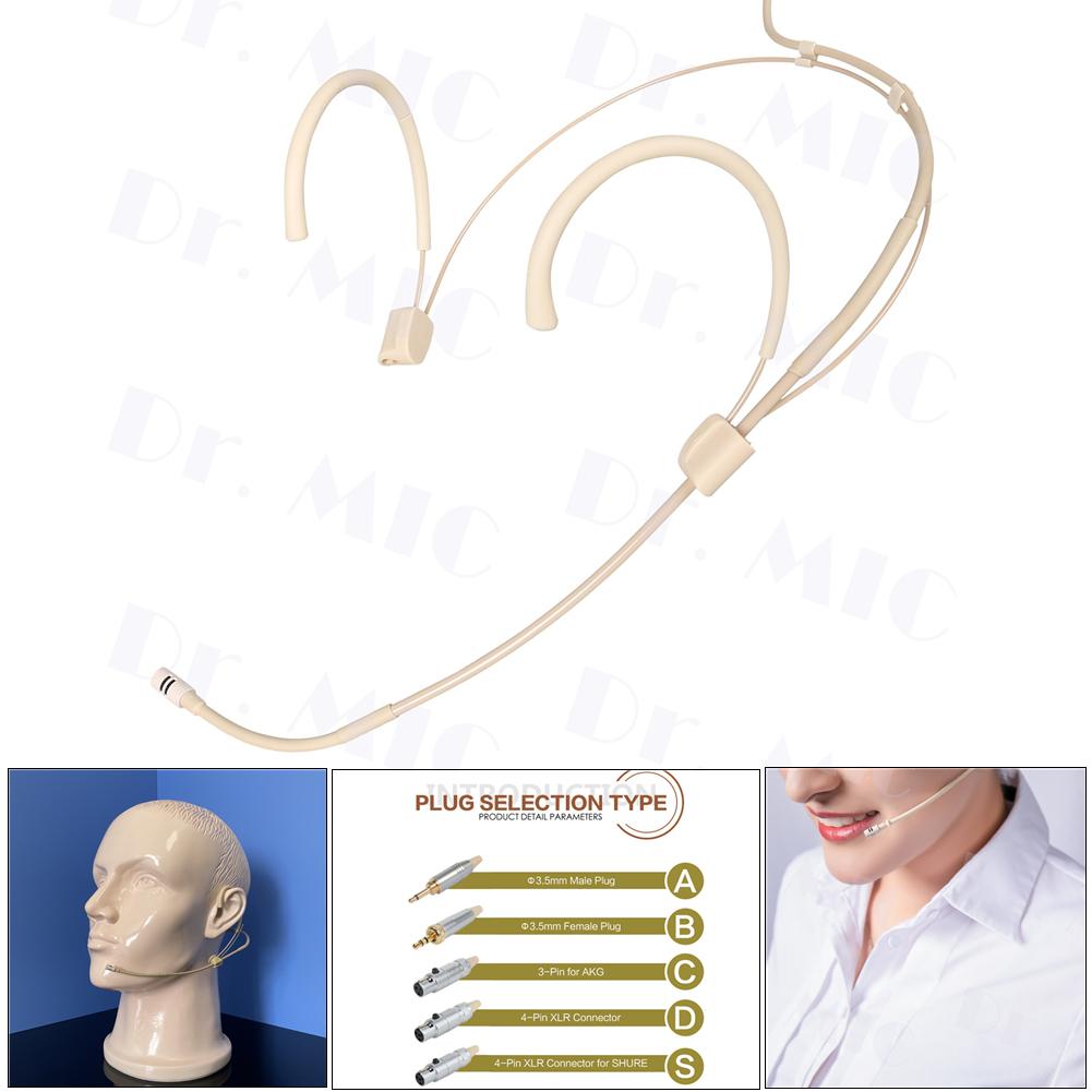 Micro tai nghe có thể điều chỉnh Cardioid Headworn Microphone 3,5 mm XLR cho hệ thống không dây Mic chất lượng cao Màu sắc: S Dành cho Shure