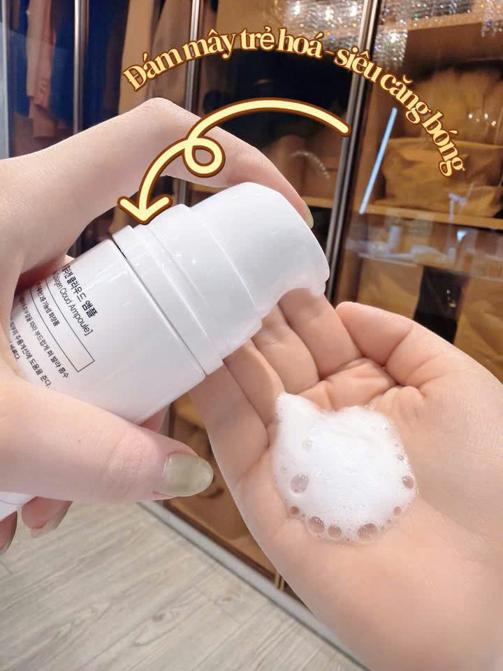 Sản phẩm dưỡng da SOOHWA Collagen Cloud Ampoule, 100ml Hàn Quốc hạn 2029 ampoule mây Soohwa serum bọt