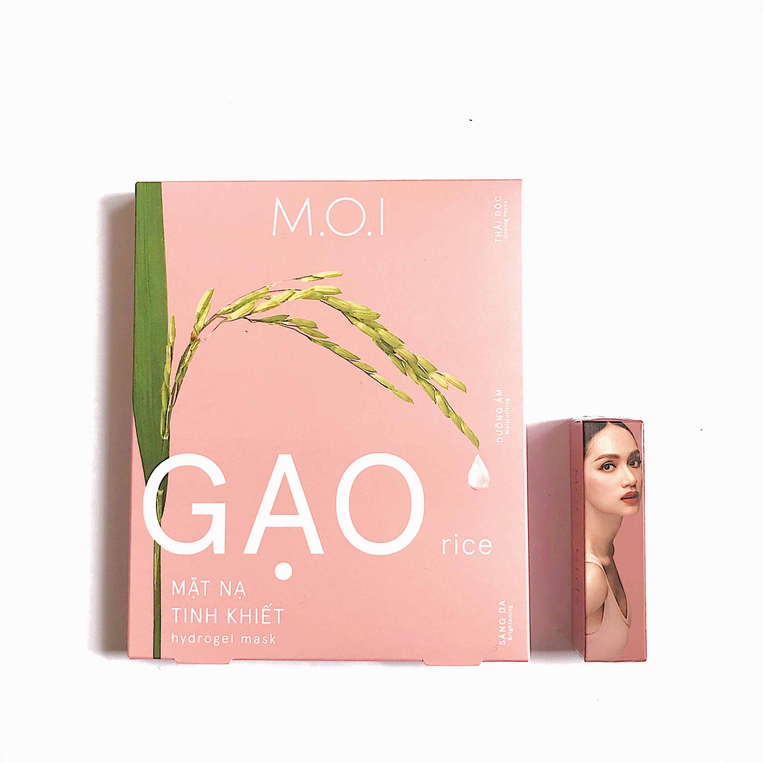 Combo 1 hộp Mặt nạ Gạo M.O.I RICE HYDROGEL MASKS + 1 Son môi M.O.I kem lì Sgirls Hồ Ngọc Hà