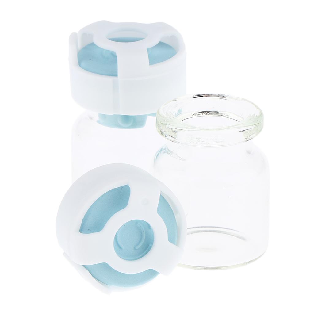 Pack 20pcs Clear Empty Glass Bottles Refillable Vials Containers Sample Makeup Container for Powder Liquid
