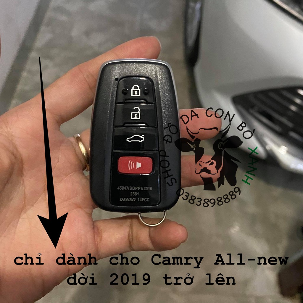 Bao da dành cho chìa khoá Toyota Camry 2019-2021 handmade da thật 010