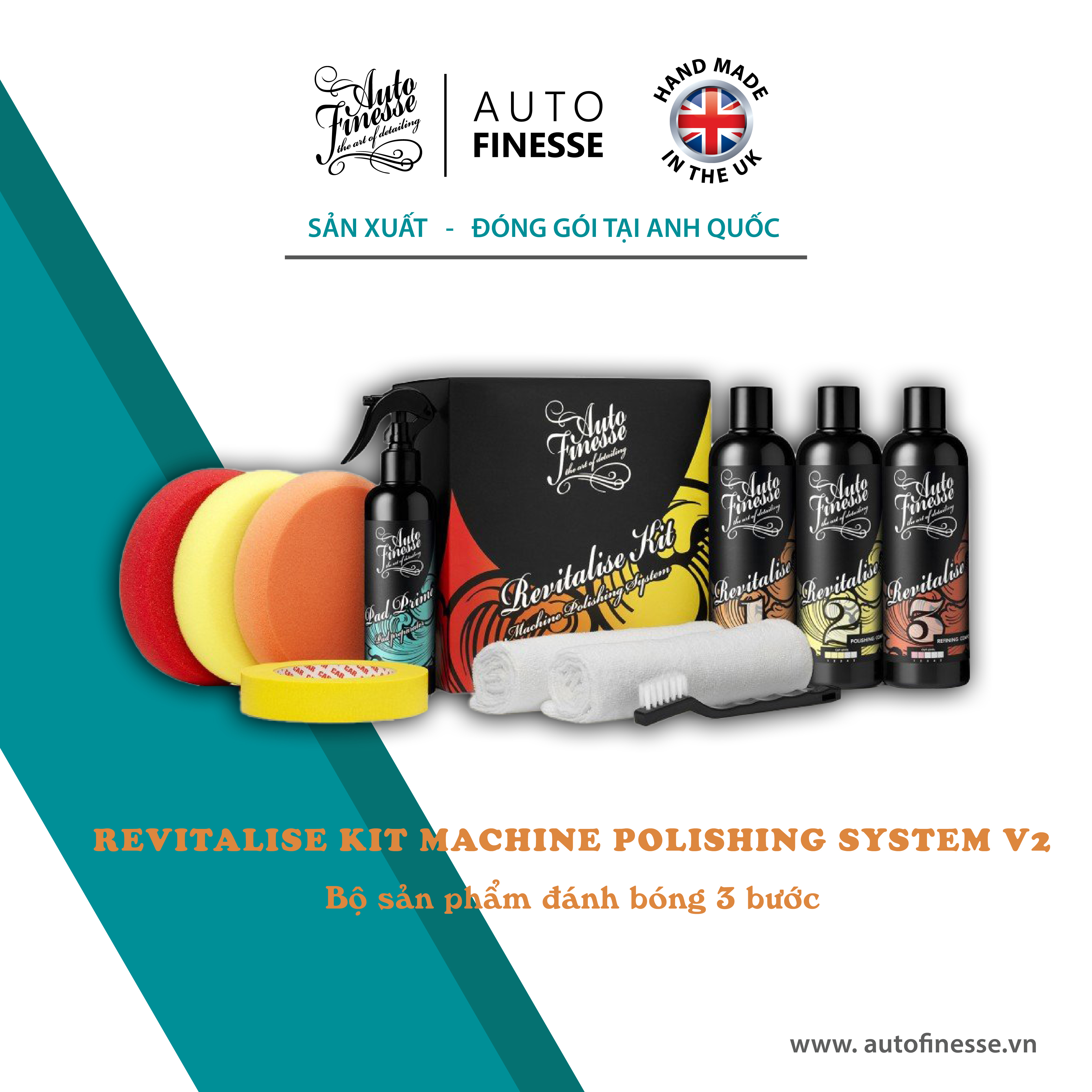 Bộ sưu tập 3 cấp độ hồi sinh lớp sơn Auto Finesse - REVITALIZE