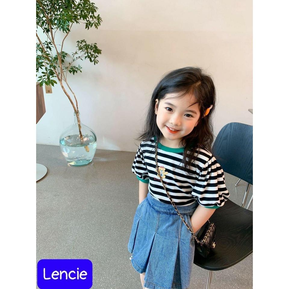 Áo thun tay phồng cho bé gái size 12-40kg chất thun cotton mềm mát