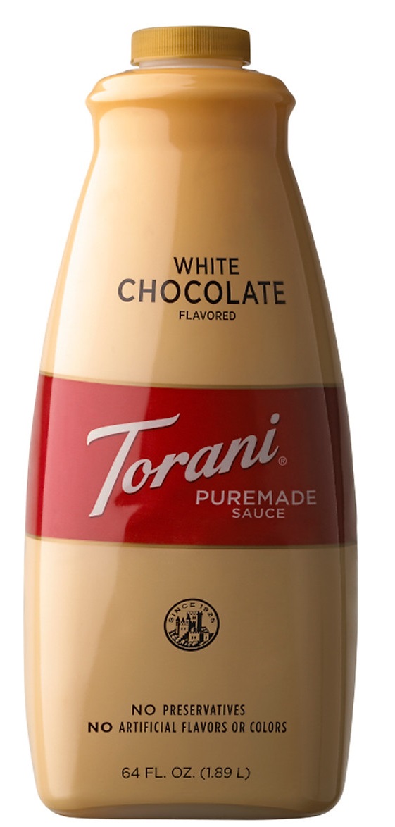 [DATE T9.23]Sốt Socola Trắng Torani Puremade White Chocolate Flavored Sauce 1,89L Mỹ