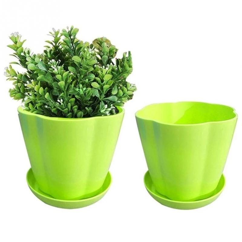 Chậu Hoa Mini Làm Từ Nhựa Nhiều Màu Để Bàn Trang Trí Sáng Tạo