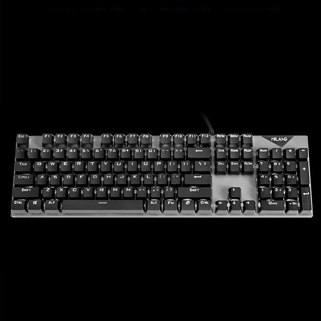 USB Wired Gaming Mechanical Keyboard 104 Key,Multi Color RGB Illuminated LED Backlit